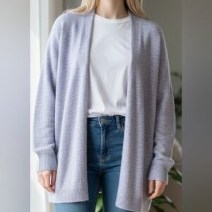 H&M Lavender Super Soft Open-Front Knit Cardigan